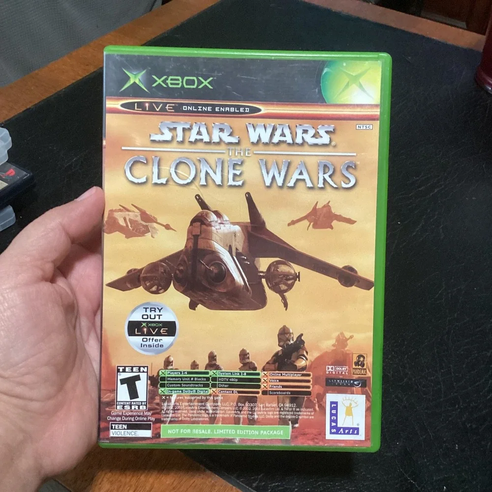 Star Wars The Clone Wars Tetris Worlds Combo Microsoft Xbox Original OG Bundle